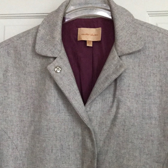 Anthropologie Under Skies Light Gray Wool Blend Cocoon Coat Size Small - Picture 4 of 9